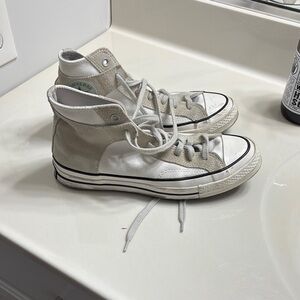 Converse Women's High-Top Sneakers - White and Tan